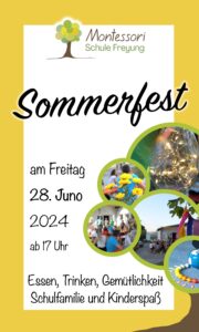Montessori Sommerfest für Kindergarten und Schulanfänger 2024